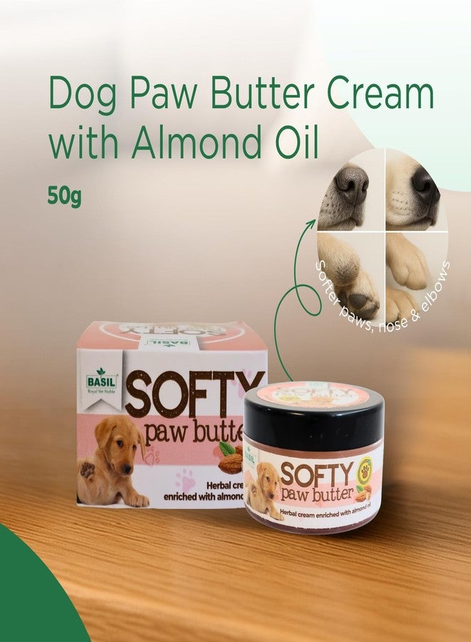 Basil Softy Pet Paw Butter Cream, Winter Care Enriched with Almond Oil | Heals, Moisturizes & Softens Dry Chapped Paws, 50 Grams - Image 4